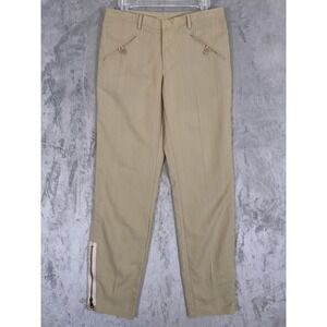 Specchio Urban Exploring Pants Mens‎ 30x33.5 Tan Shadow Stripe Ankle Zip Italy